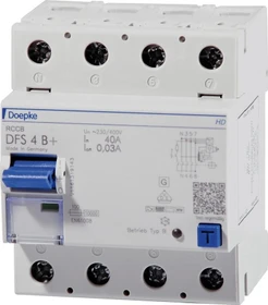 Doepke Fehlerstromschutzschalter DFS 4 040-4/0,03-B+ HD