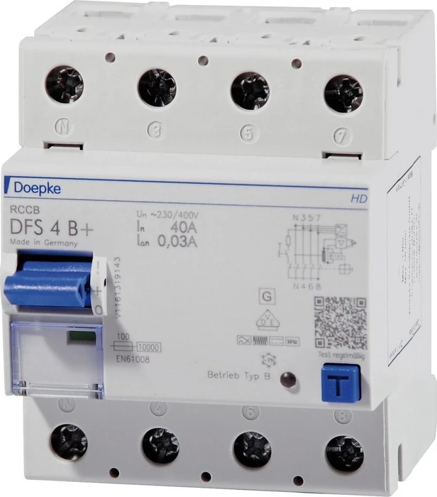 Doepke Fehlerstromschutzschalter DFS 4 040-4/0,03-B+ HD