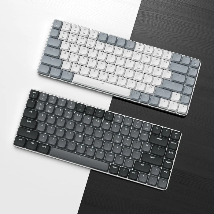Satechi SM1 Slim Mechanical Backlit BT Keyboard, Dark, grau/schwarz, low-profile BROWN Switches, USB/Bluetooth, US