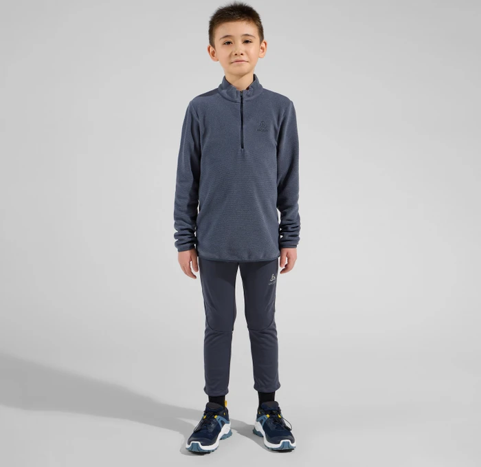 Odlo Roy Stripe 1/2 Zip Funktionsshirt langarm folkstone gray/india ink (Junior)