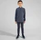 Odlo Roy Stripe 1/2 Zip Funktionsshirt langarm folkstone gray/india ink (Junior) Vorschaubild