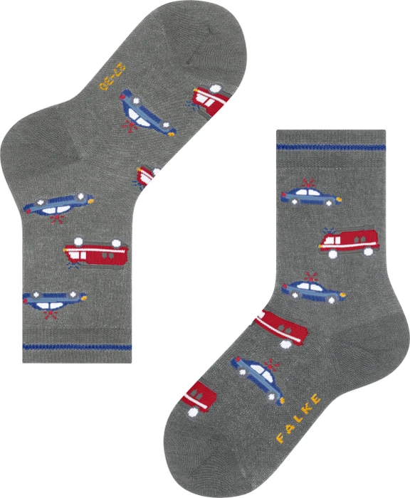 Falke Police and Fire Cars Socken light greymel. (Junior)