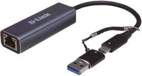 D-Link 2.5G Ethernet Adapter, RJ-45, USB-C 3.0/USB-A 3.0 [Stecker] (DUB-2315)
