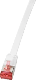 LogiLink Slimline Flach-Patchkabel, Cat6a, U/FTP, RJ-45/RJ-45, 15m, weiß