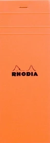 Rhodia Basics Notizblock N°8, 74x210mm, liniert, orange, 80 Blatt