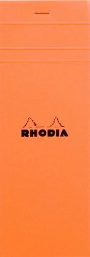 Rhodia Basics Notizblock N°8, 74x210mm, liniert, orange, 80 Blatt