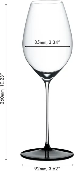 Riedel Fatto A Mano Black Tie Champagner/Sauvignon Blanc Weißweinglas