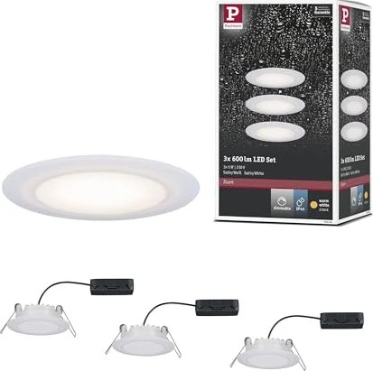 Paulmann Suon Premium LED 6.5W Einbauleuchte, 3 Stück