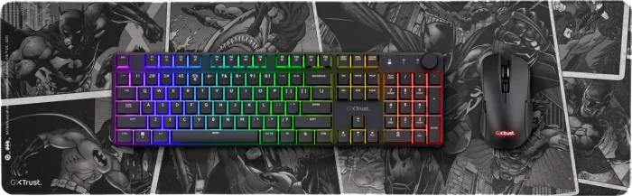 Trust Gaming GXT 758BM XXL Gaming-Mauspad, 930x300mm, Batman Edition, Motiv schwarz/weiß