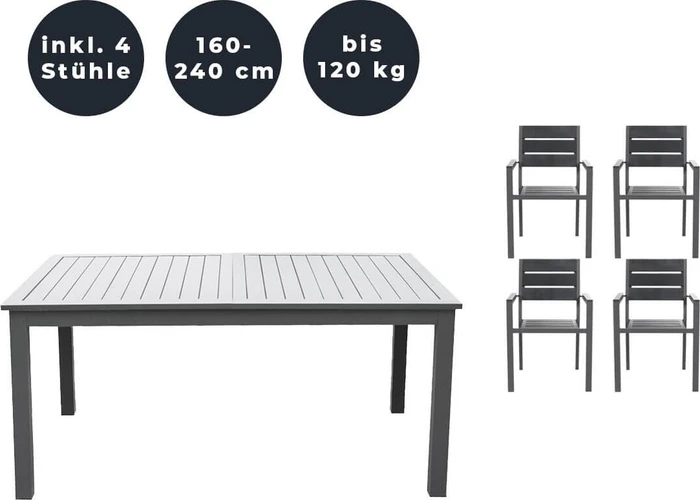 Home Deluxe Casa Madera Gartenmöbel-Set