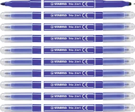 STABILO Trio 2 in 1 dunkelblau, 10er-Pack