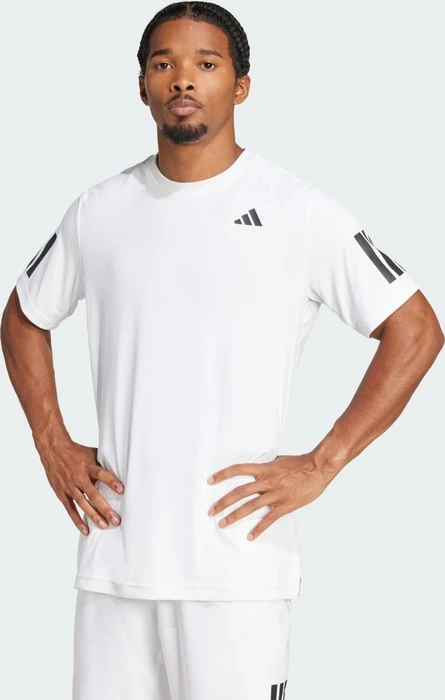 adidas Club Tennis Climacool 3-Streifen Funktionsshirt kurzarm weiß (Herren)