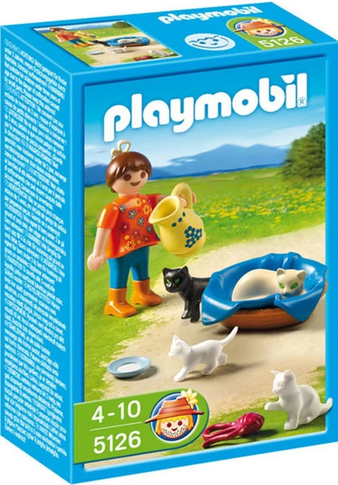 playmobil Country Mädchen mit Katzenfamilie