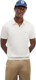Tommy Hilfiger Strick Slim Fit Poloshirt kurzarm ivory petal (Herren)