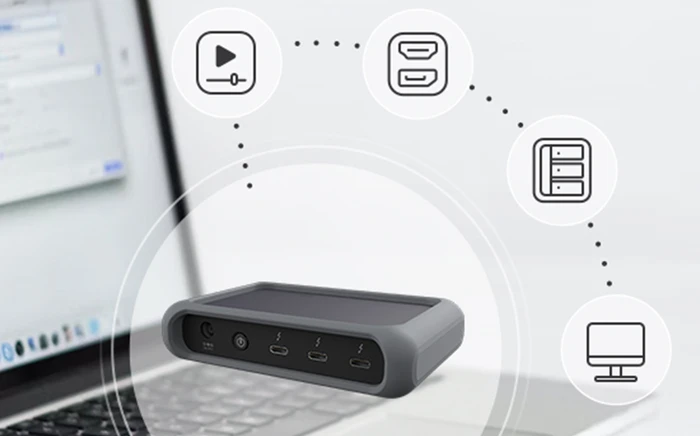 RaidSonic Icy Box IB-HUB801-TB4 Thunderbolt Hub, Thunderbolt 4 [Buchse]