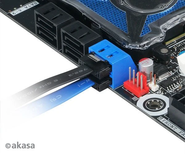 Akasa Proslim SATA Kabel schwarz 0.30m