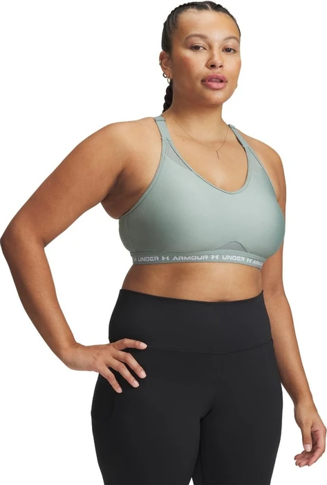Under Armour Crossback Low Sport-BH silica green/white (Damen)