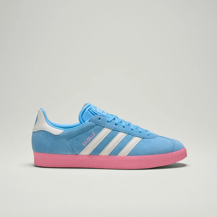 adidas Gazelle semi blue burst/white tint/bliss pink (Herren)