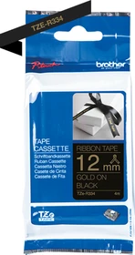 Brother TZe-R334 Beschriftungsband gold/schwarz, 12mm, 4m