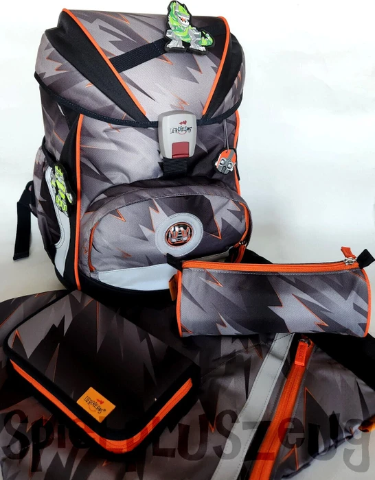DerDieDas ErgoFlex Exklusiv LED Cyber Dino Schultaschen-Set, 5-tlg.