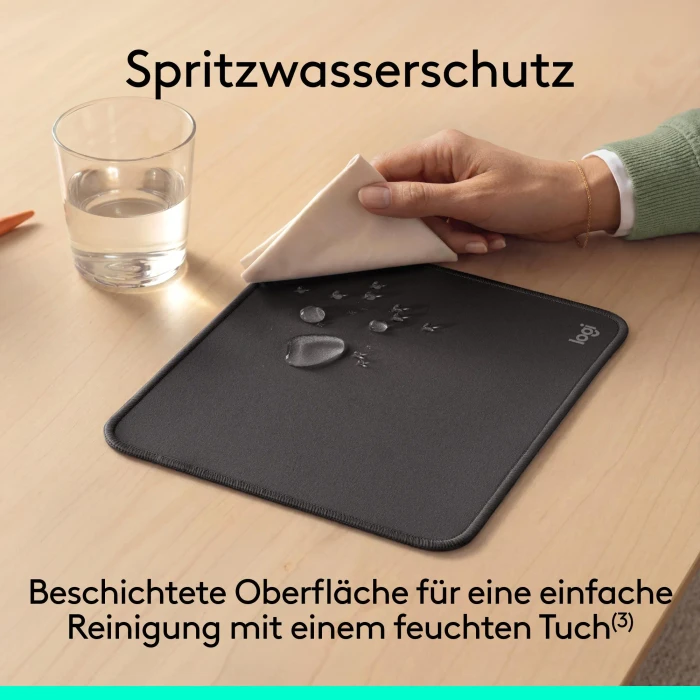 Logitech Signature M650 Medium mit Mauspad, Graphite, Logi Bolt, USB/Bluetooth