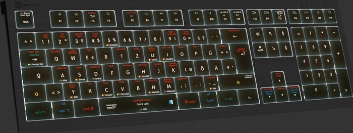 LogicKeyboard Astra 2 macOS X Shortcuts Mac, USB, UK