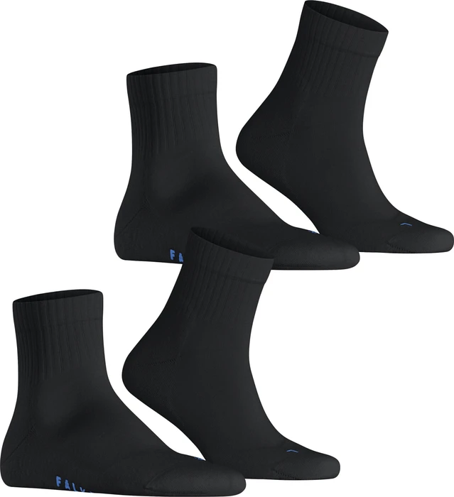 Falke Run Rib Socken schwarz, 2 Paare