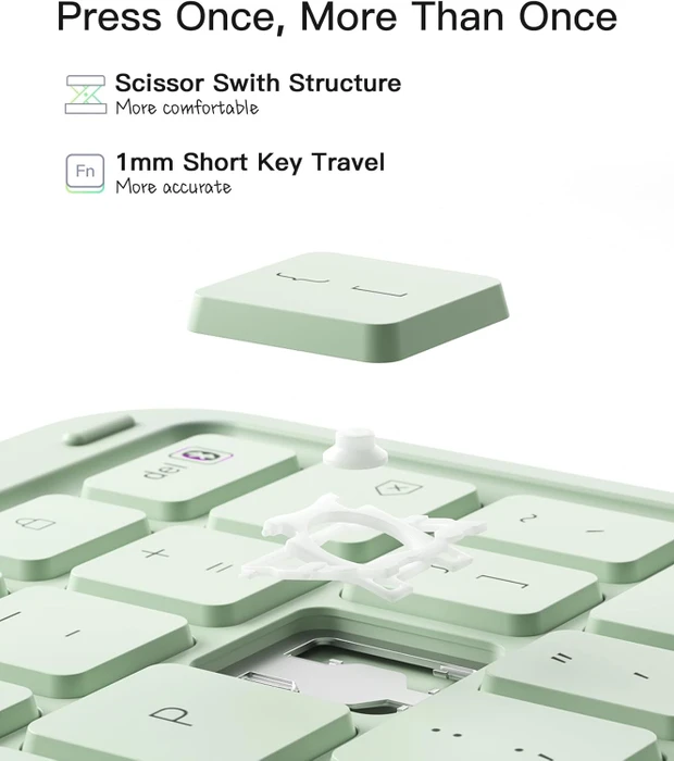 Inateck Ultraleicht Tastatur für iPad Air 6/iPad Air 5/iPad Pro 11", grün, UK