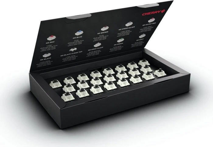 Cherry MX BLACK Clear-Top Switch Kit, MX BLACK Clear-Top 100Mio Switch Set, MX1A, 23er-Pack