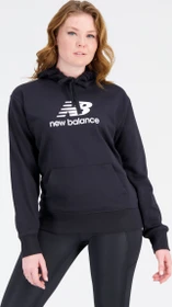 New Balance Essentials Stacked Logo Hoodie schwarz (Damen)