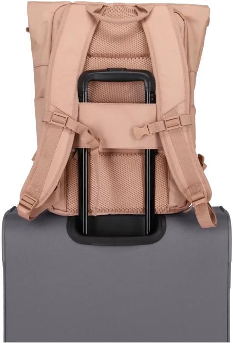 Travelite Basics Rollup Laptoprucksack, 15.6", puderrosa