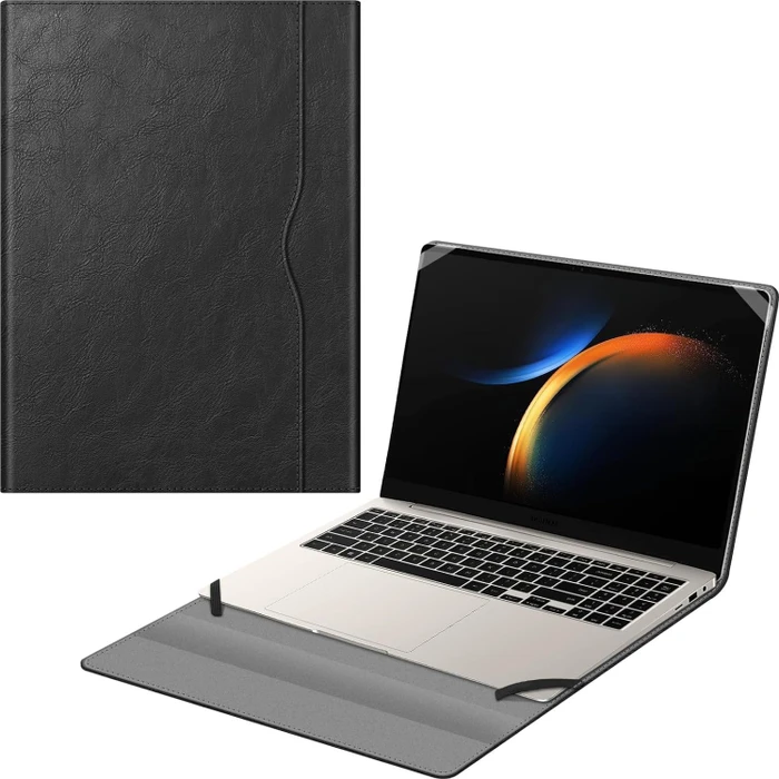 Fintie Folio Schutzhülle für 16" Samsung Galaxy Book, schwarz/grau
