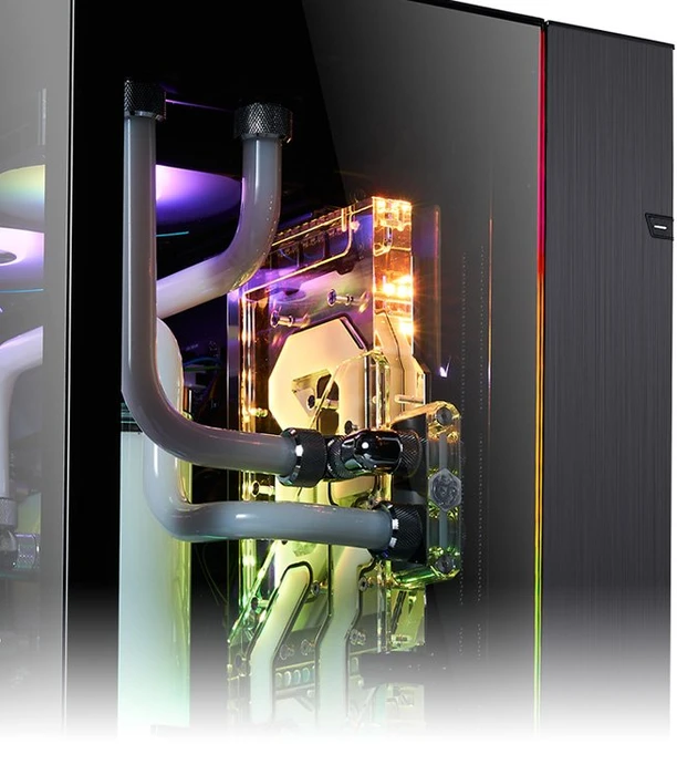 Lian Li O11D EVO Upright GPU Kit Riser Card, inkl. PCI-Slot Blende für O11D EVO, gewinkelt, PCIe 4.0, 380mm, schwarz