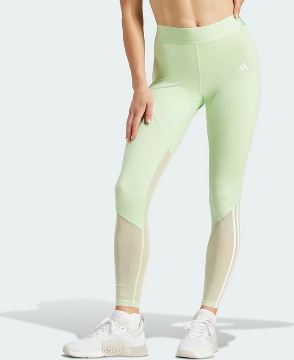 adidas Hyperglam Full-Length Hose lang semi green spark/white (Damen)