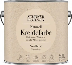 Schöner Wohnen Naturell Kreidefarbe innen sandbrise warmes beige, 2.5l