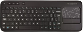 Logitech K400 Wireless Touch Keyboard schwarz, USB, DE