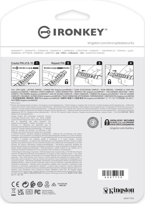 Kingston IronKey Keypad 200 16GB, USB-A, USB 3.2 Gen 1×1