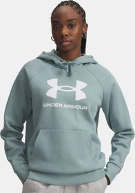 Under Armour Rival Fleece Logo Hoodie serpentine/white (Damen)