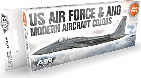 AK-Interactive 3rd Gen Acrylic Colors US Air Force & ANG Modern Aircraft Colors Farbset, 8-tlg.