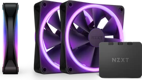 NZXT F Series F120 RGB DUO, Matte Black, schwarz, LED-Steuerung, 120mm, 3er-Pack