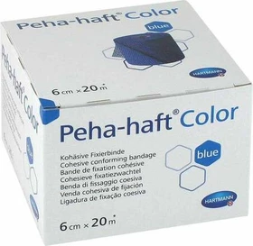 Hartmann Peha-haft Color Fixierbinde latexfrei blau, 6cm x 20m, 1 Stück