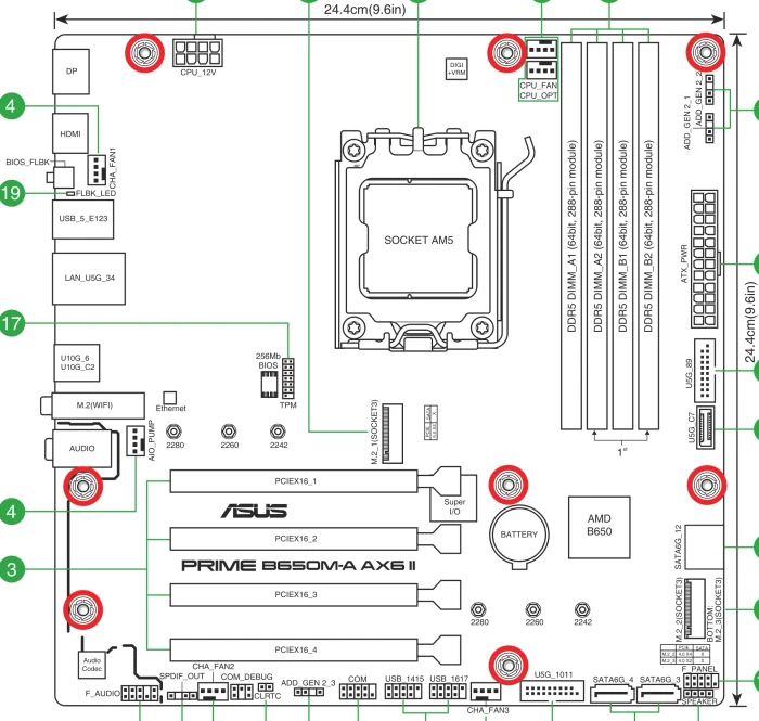 ASUS Prime B650M-A AX6 II (AMD AM5)