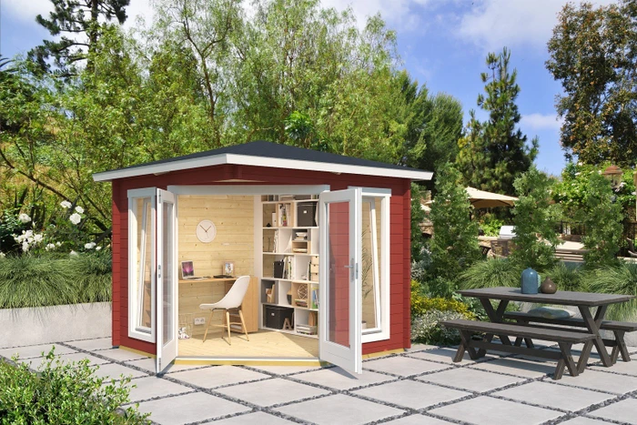 Lasita Maja Oban 40 Gartenhaus schwedenrot