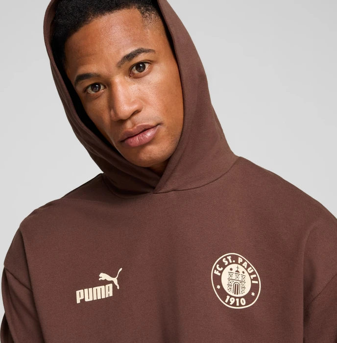 Puma FC St. Pauli ftblCULTURE+ Hoodie espresso brown/sugared almond (Herren)