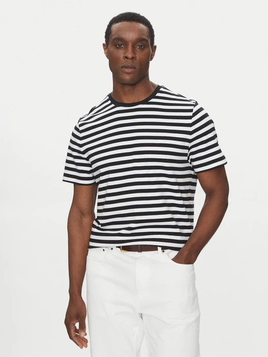 Michael Kors Stripes T-Shirt kurzarm schwarz (Herren)