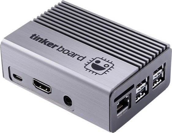 ASUS Aluminium Fanless Case für Raspberry Pi, Asus Tinker Board/Board S, metallisch-grau