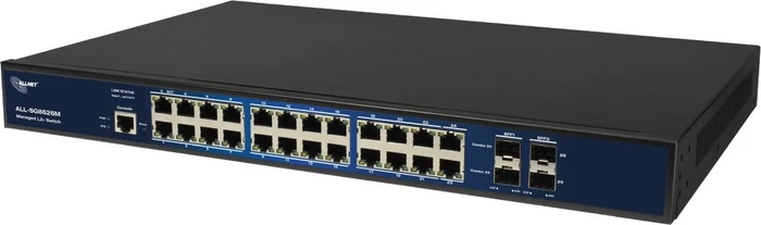 Allnet SG86 Rackmount Gigabit Managed Switch, 22x RJ-45, 2x SFP, 2x RJ-45/SFP
