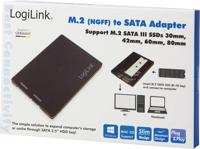 LogiLink 2.5" Converter SATA 22 pin > M.2