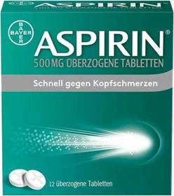 Bayer Aspirin 500mg überzogene Tabletten, 12 Stück