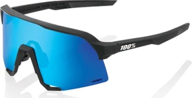 100% S3 matte black/hiper blue multilayer mirror lens